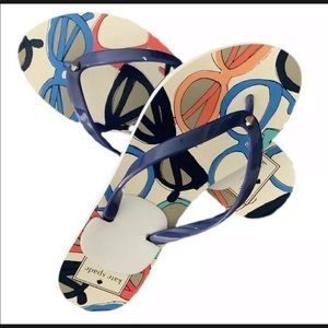 NEW!!!KATE SPADE New York Women’s Size 8B Feldon Sunglass Print Flip Flops